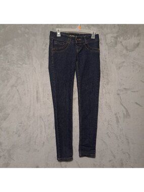 Rewind Jeans Size 0 Skinny Ankle Blue Denim Low Rise Dark Wash Stretch Casual